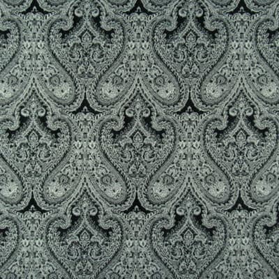 Paddy Black Paisley Damask Fabric