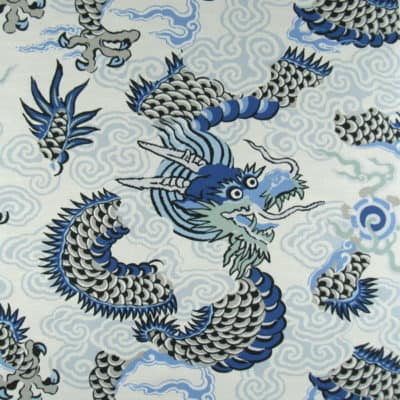 Vilber Dragon Blue Print Fabric