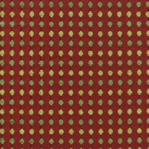 Dot Chenille Red Fabric