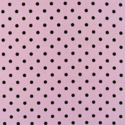 Dots Pink Brown Flock Velvet Fabric