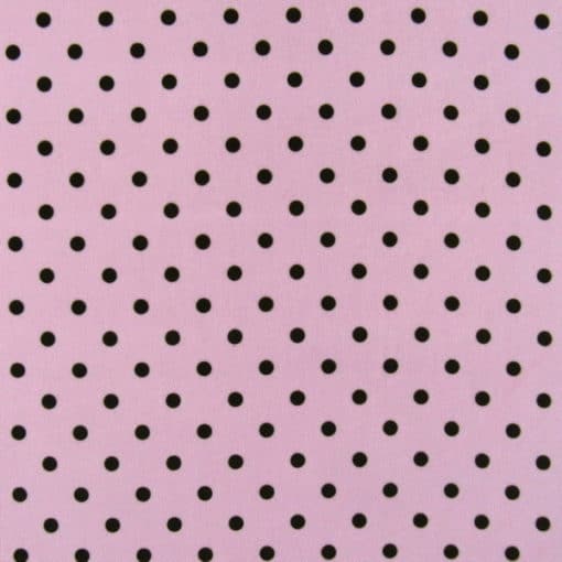 Dots Pink Brown Flock Velvet Fabric