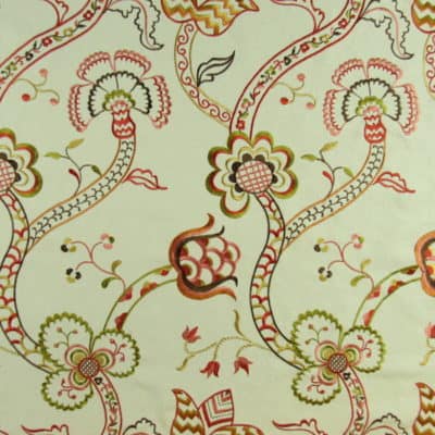 Gainsborough Butternut Floral Embroidery Fabric