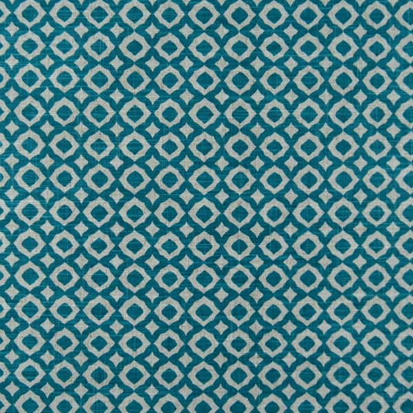 Macon Turquoise Cotton Linen Blend Fabric