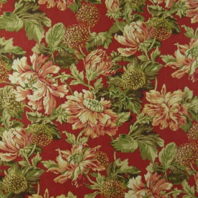 Mill Creek Georgina Rouge Floral Fabric