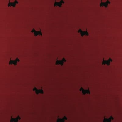 Scottie Dog Ruby Sale Fabric