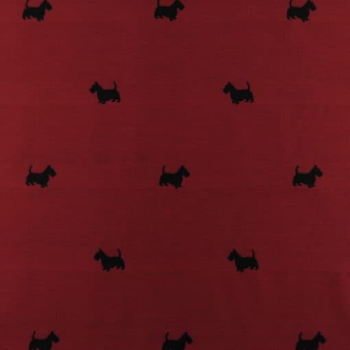 Scottie Dog Ruby Sale Fabric