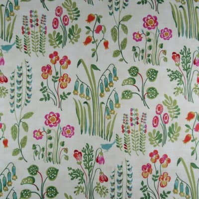 Novagratz Tallulah Belle Lime botanical cotton print fabric