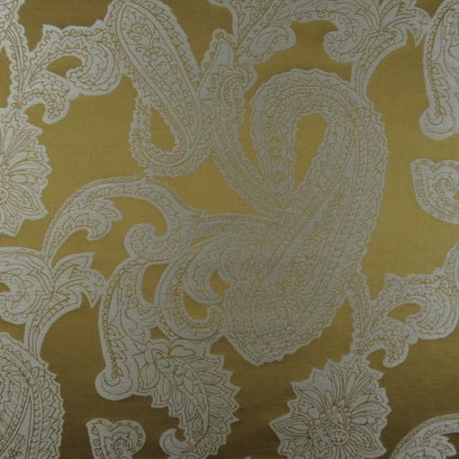 Tavaras Paisley Gold Fabric