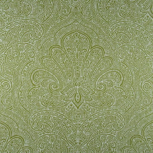 Paisley Damask Spring Green Fabric