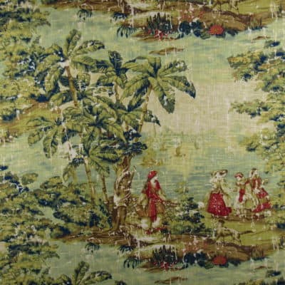 Covington Fabrics Bosporus 137 Antique Red Tropical Toile Fabric