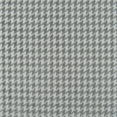 Glen Houndstooth Gray White Chenille upholstery fabric