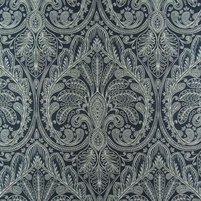Plymouth Damask Navy Upholstery Fabric