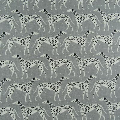 Novagratz Dapper Dalmatian Grey cotton print fabric