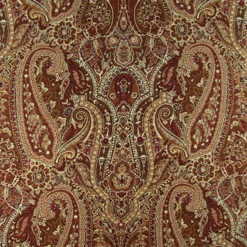 Swinton Paisley Tapestry Red upholstery fabric