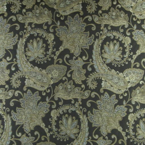 Regal Fabrics Vanna Grey Paisley upholstery fabric
