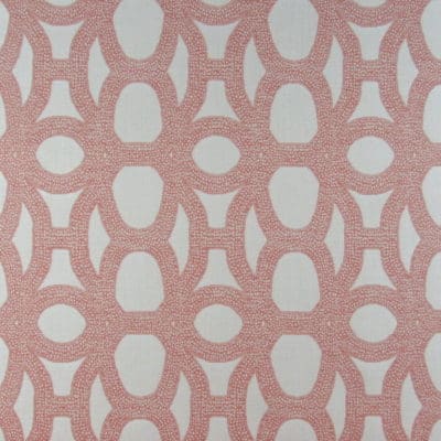 Sunbrella Outdoor Starlet Flamingo coral geometric fabric
