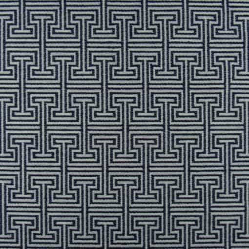 Saunter Royal Navy Greek Key upholstery fabric