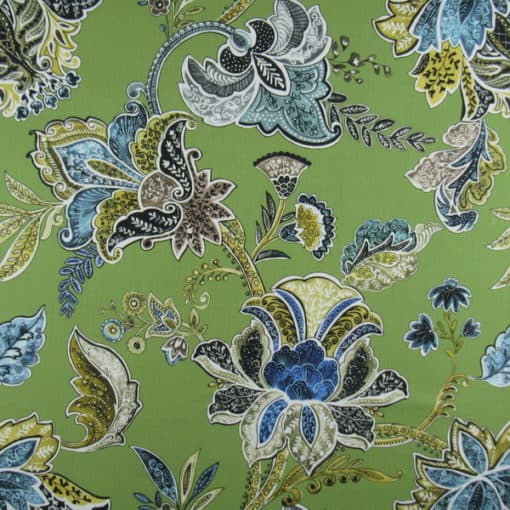 Hamilton Fabrics Lyons Apple green floral cotton print fabric