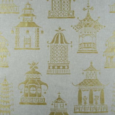 PKaufmann Fabrics Shinto Coin gold upholstery fabric