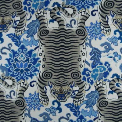 PKaufmann Fabrics Tiger Eye Blue Moon cotton print fabric