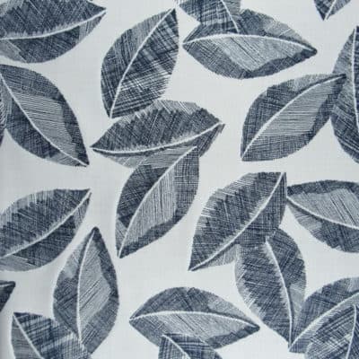Sunbrella Outdoor Sketched Leaves Atlantic upholstery fabric