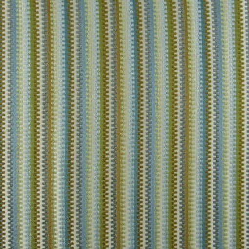 Alexander Stripe Aqua Gold upholstery fabric