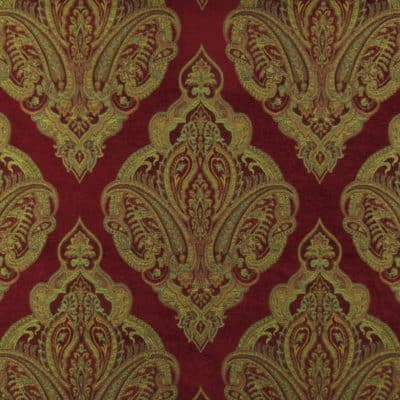 Athelstan Ruby Chenille Damask upholstery fabric
