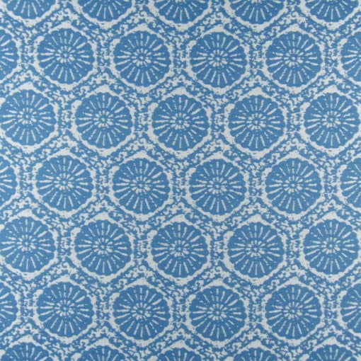 Covington Outdoor Fossil Chambray blue sand dollar outdoor fabric