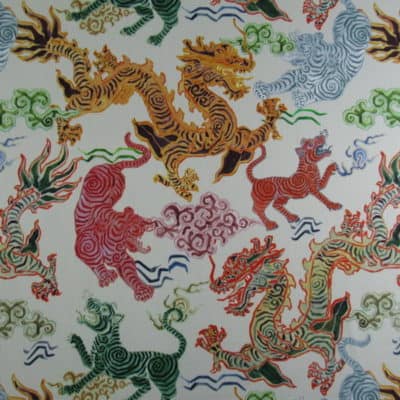 Hamilton Fabrics Himalaya Natural cotton print fabric