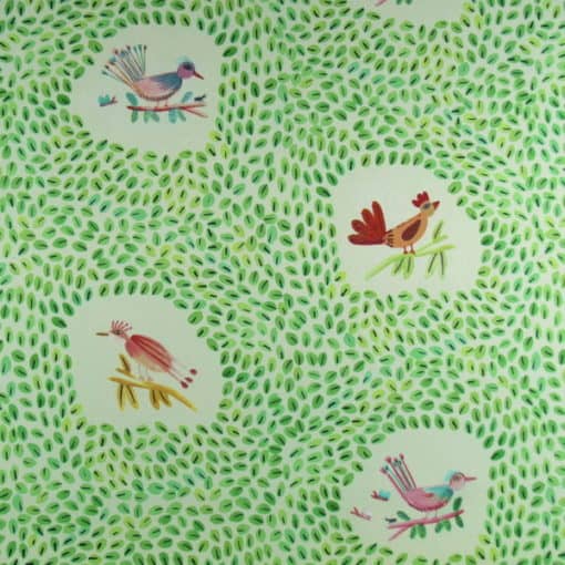 Home Accent Fabrics Birdsong Spring Green cotton print fabric