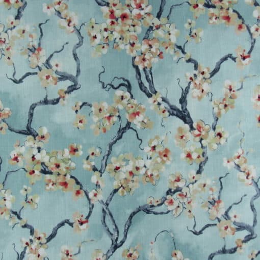 Covington Fabrics Sakura 592 Spa cherry blossom print fabric