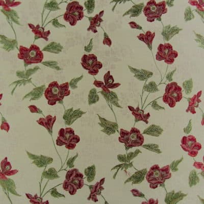 Vervain Bourgeon Claret Silk Floral fabric