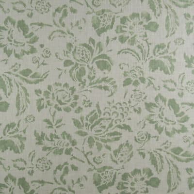 Vervain Fleur Honeydew green floral linen print fabric