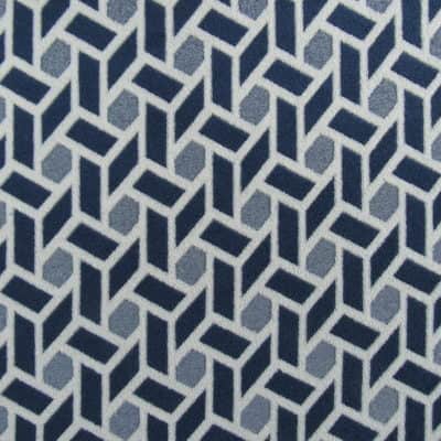 Geo Graphic Navy Upholstery Fabric