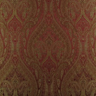 Karaj Spice Red Paisley jacquard fabric