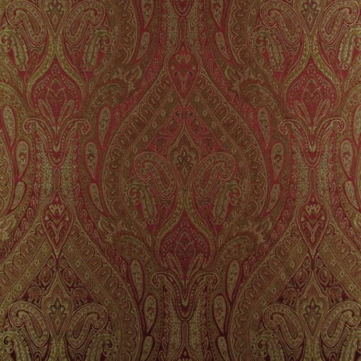 Karaj Spice Red Paisley jacquard fabric
