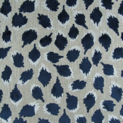 Lottie Sapphire Velvet Upholstery Fabric | 1502 Fabrics