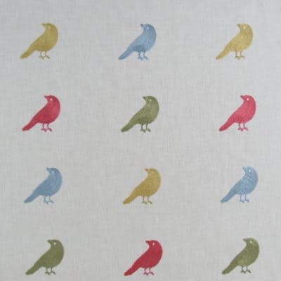 Regal Fabrics Mayfair Primrose Bird Embroidery fabric