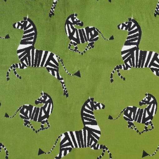 Regal Fabrics Farlowe Emerald Zebra Velvet