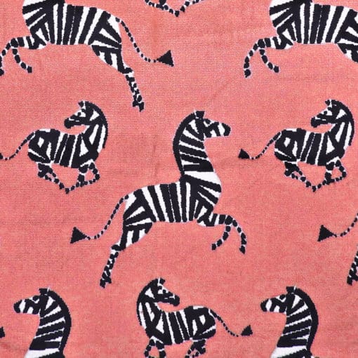 Regal Fabrics Farlowe Rose Zebra Velvet