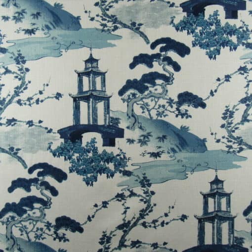 Regal Fabrics Zen Indigo print fabric