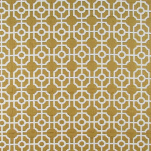 Covington Fabrics Metro Topaz gold geometric upholstery fabric