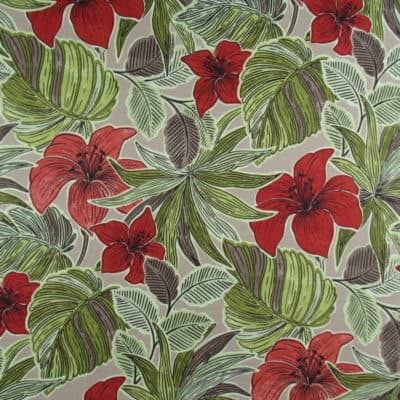 Fabricut Hibiscus Tropical Print fabric