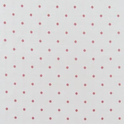 Roth Fabrics Saybrook Petunia pink and white dot cotton fabric