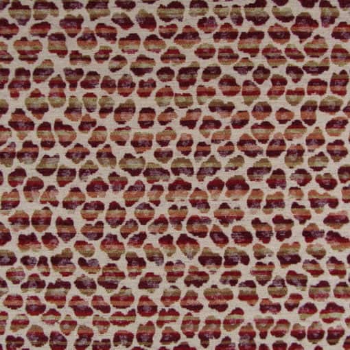 Golding Fabrics Multi Spots Paprika red animal skin fabric