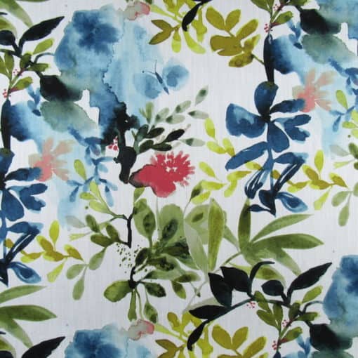 Trevi Fabrics Summer Rain Vista watercolor floral print fabric
