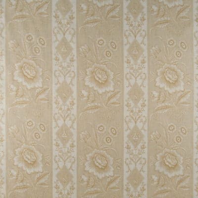 Vervain Fabric Elysee Linen Doe gold floral stripe linen print
