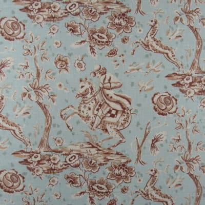 Vervain Fabric Staffordshire Celadon linen blend print fabric