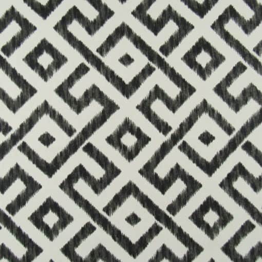 Mill Creek Fabrics Harkin Jet black geometric cotton print fabric