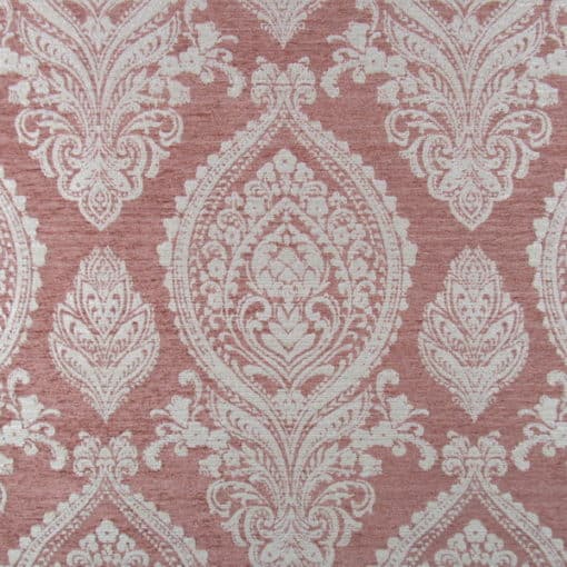 Mill Creek Fabrics Novette Blush chenille damask upholstery fabric